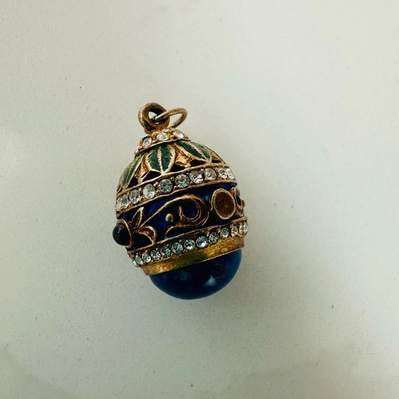 Vintage Jewelry - Fabergé Enamel & Crystal Russian
Egg Charm